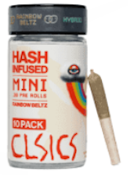 CLSICS: Rainbow Beltz Hash Infused .3g Pre-Roll 10-Pack/3g (H)