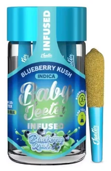 Jeeter - JEETER: Blueberry Kush Quad-Infused Baby Jeeter .5g Pre-Roll 5pk/2.5g (I) Main Image