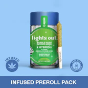 LIGHTS OUT: Animal Cookie Kush x Super Glue 0.5g Bubble Hash Infused Pre-Roll 5pk/2.5g (H)