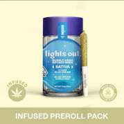 LIGHTS OUT: Blue Dream x Blue Dream 0.5g Bubble Hash Infused Pre-Roll 5pk/2.5g (S)
