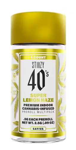STIIIZY - STIIIZY: Super Lemon Haze 40's Infused Preroll 5-Pack .5g/2.5g (S) Main Image