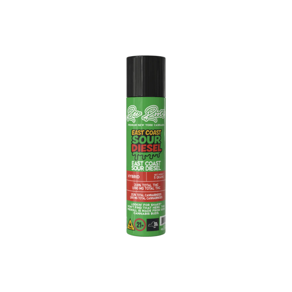 Rec Roots - RecRoots | East Coast Sour Diesel | 5G Preroll 5pk | hybrid Main Image