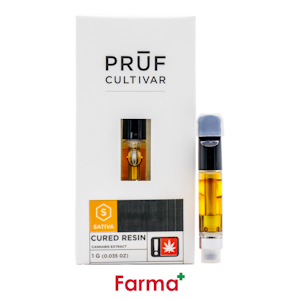 PRUF CULTIVAR - Pruf Cultivar Golden Grapefruit Cured Resin Cartridge 1g