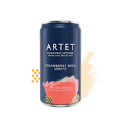 Strawberry Basil Live Resin Spritz | Single 25mg THC Infused Sparkling Beverage | Artet