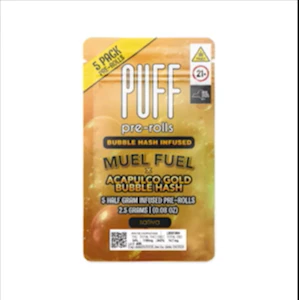 PUFF - PUFF - Mule Fuel x Acapulco Gold Bubble Hash - 5pk Infused Prerolls