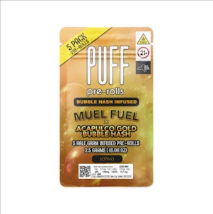PUFF - PUFF - Mule Fuel x Acapulco Gold Bubble Hash - 5pk Infused Prerolls