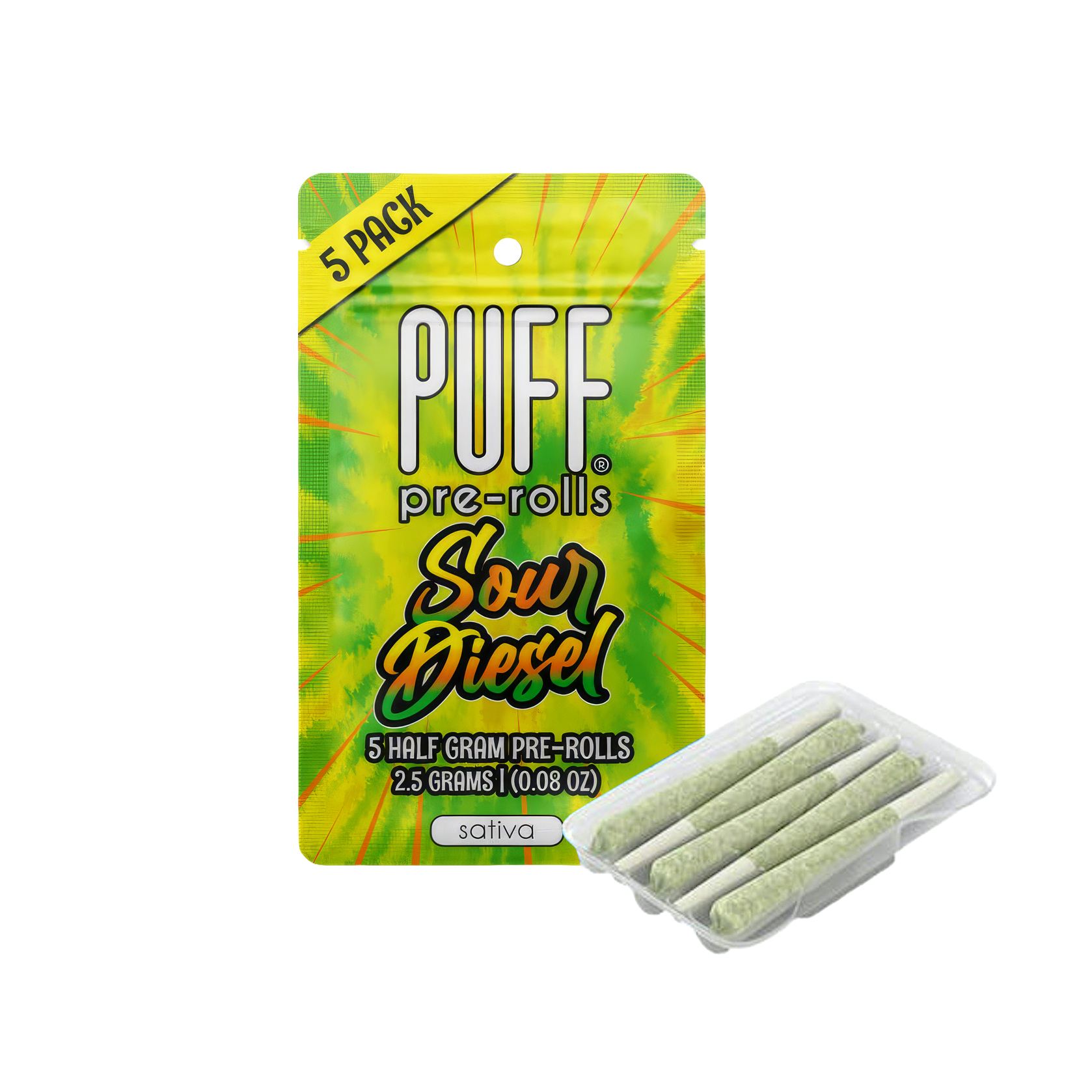 PUFF Sour Diesel 5-Pack Pre-Roll 2.5g
