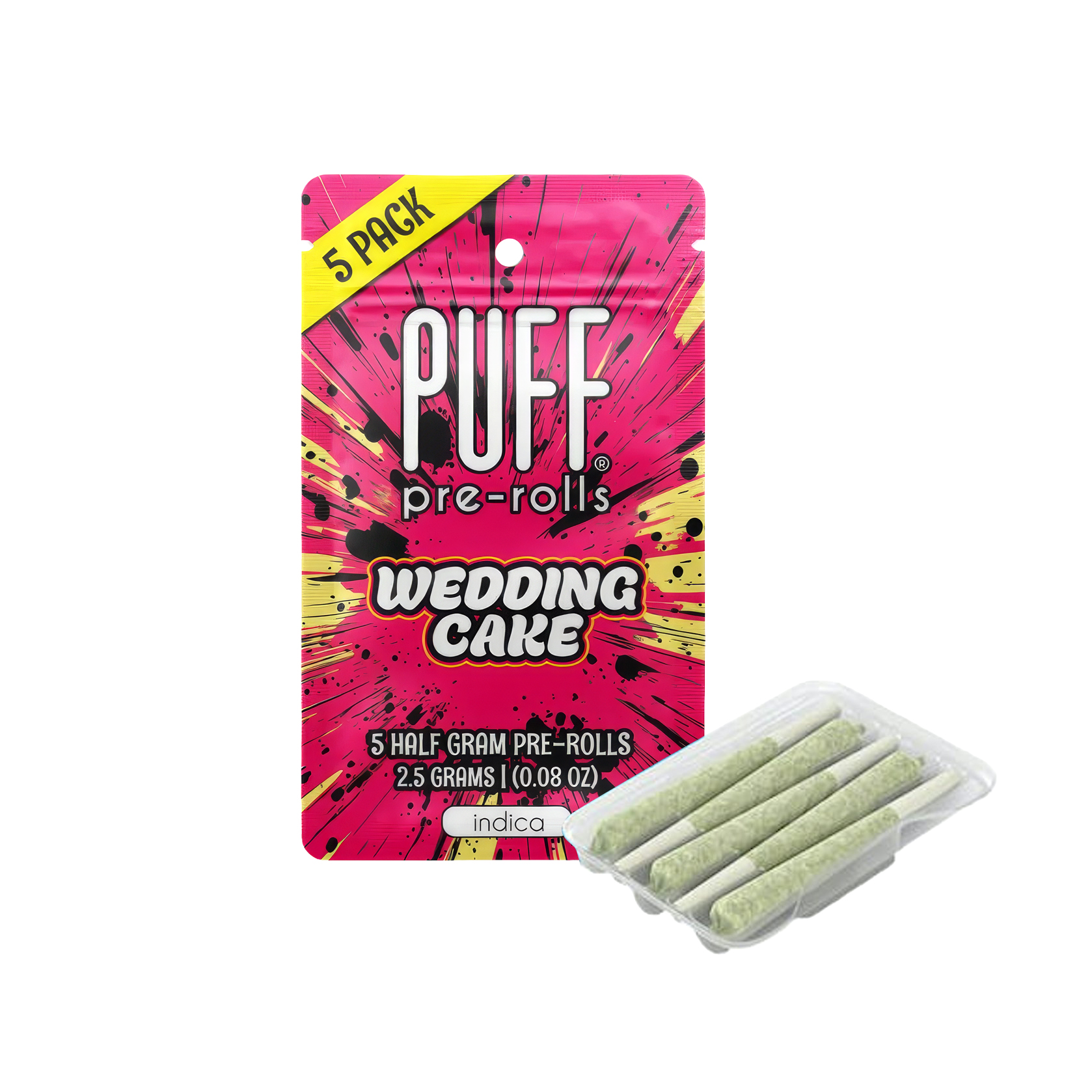 PUFF Wedding Cake 5-Pack Pre-Roll 2.5g