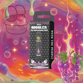 Giggles Disposable - Grand Daddy Purple Live Hash Rosin Infused - 2g