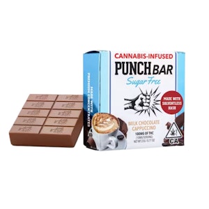 PUNCH EDIBLES & EXTRACTS - CAPPACHINO MILK CHOCOLATE SOLVENTLESS SUGAR-FREE 100MG - PUNCH EDIBLES