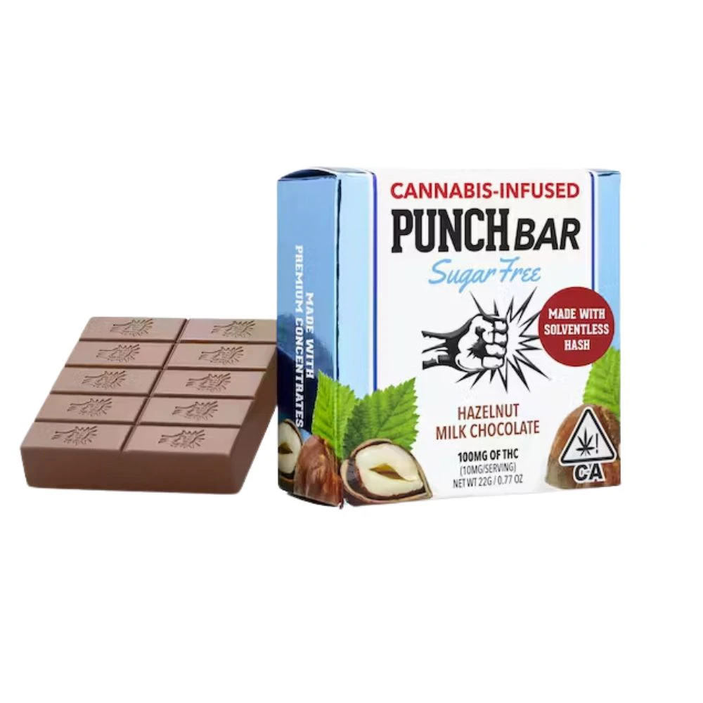 Punch Edibles & Extracts - HAZELNUT MILK CHOCOLATE SOLVENTLESS SUGAR-FREE 100MG - PUNCH EDIBLES Main Image