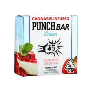 PUNCH EDIBLES & EXTRACTS - CREAM - STRAWBERRY CHEESECAKE 100MG - PUNCH EDIBLES & EXTRACTS