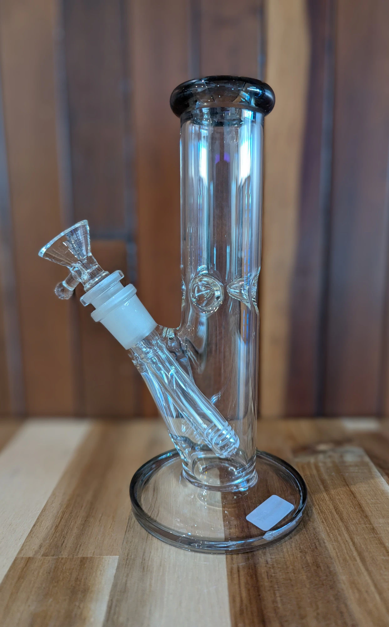 Glass - Glass Bong - Mini Straight 8" w/color lip Main Image