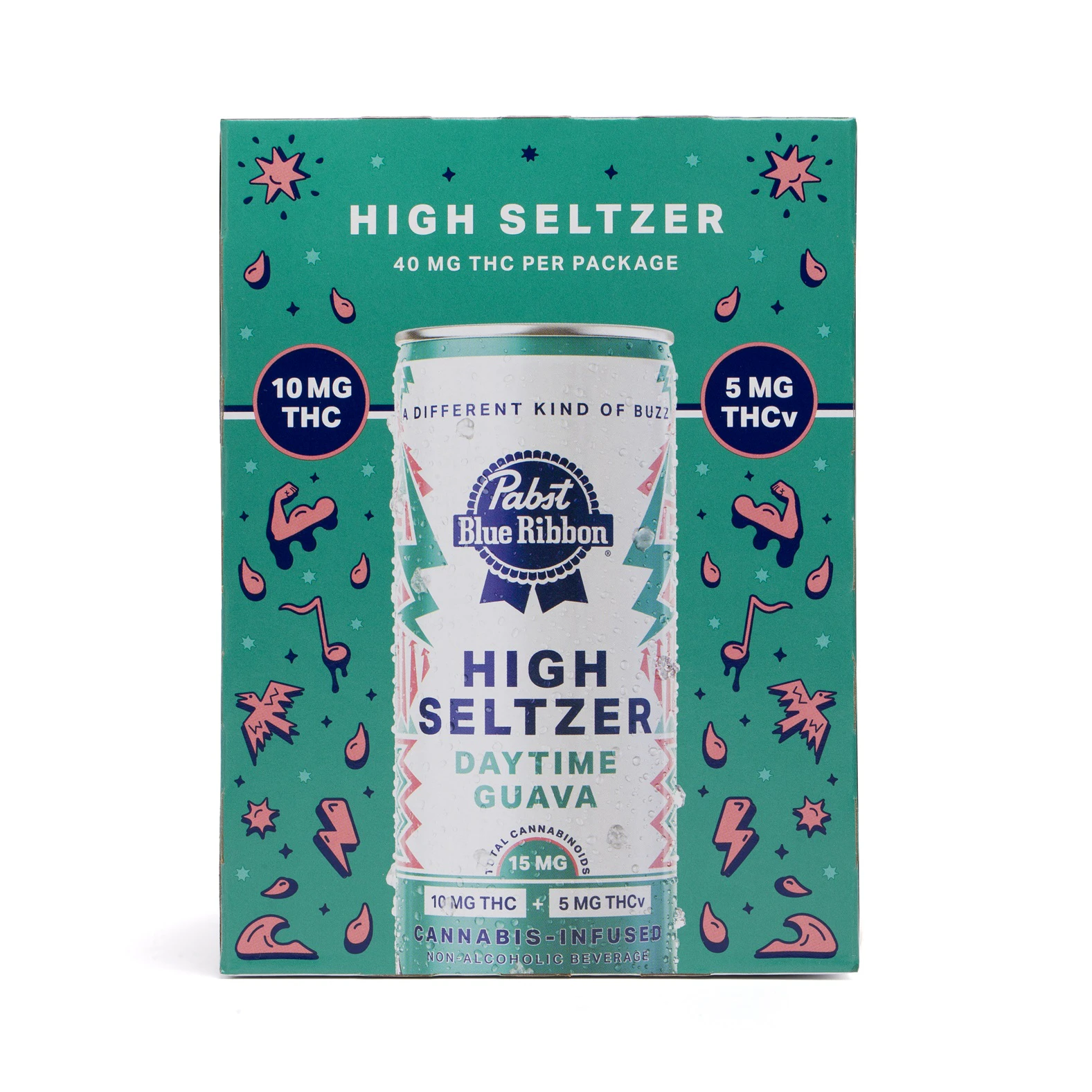 Pabst Labs - Pabst BR Daytime Guava 15mg Infused Seltzer 4pk Main Image