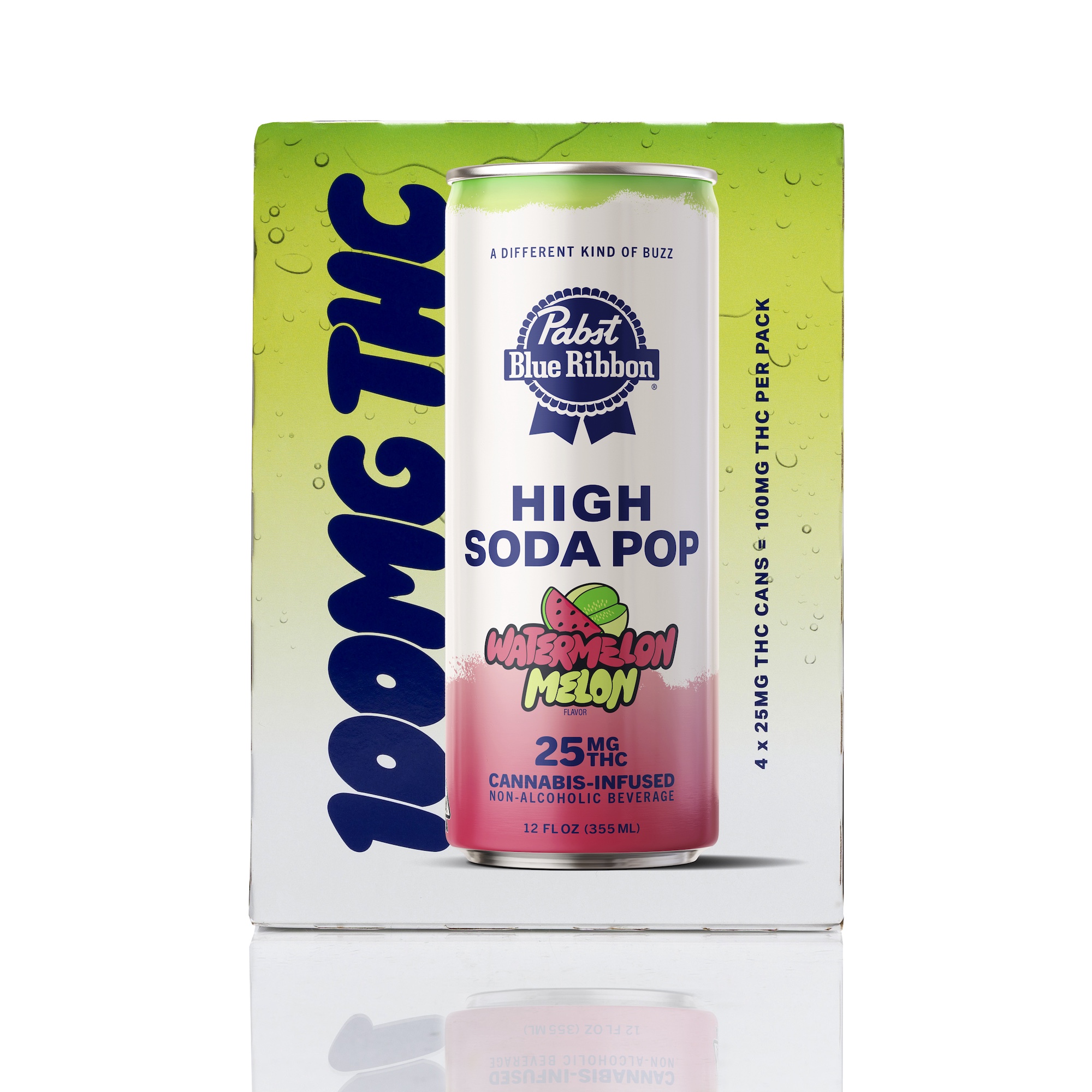 Pabst (PBR) | Watermelon Melon | High Soda Pop | 4pk