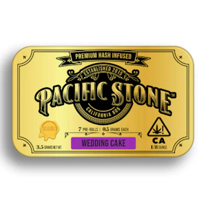 Pacific Stone - Pacific Stone Hash Infused 7pk Prerolls 3.5g Wedding Cake