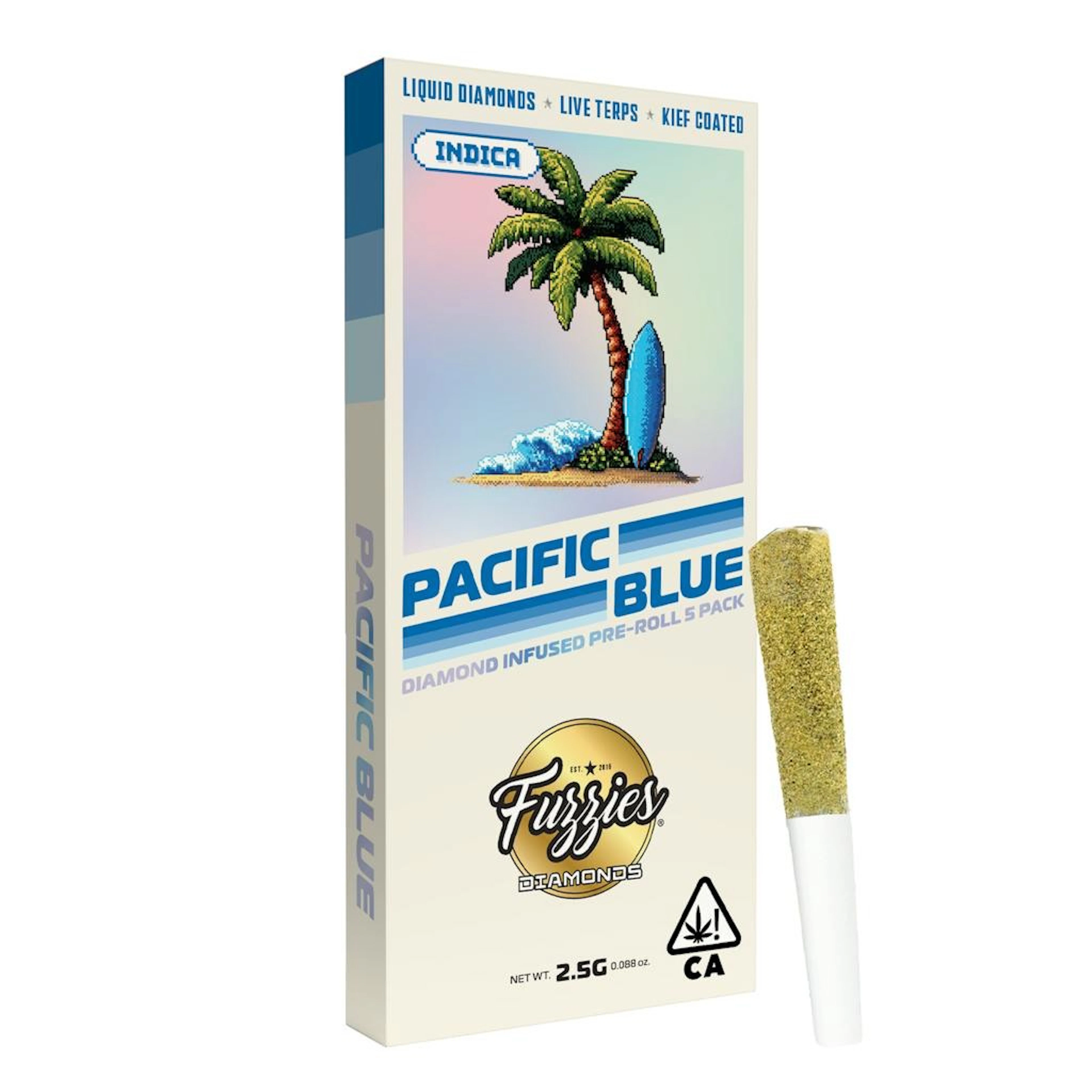 Fuzzies Originals Pacific Blue Diamond Infused 5-Pack Pre-Rolls 2.5g