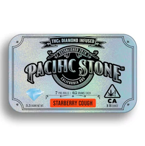 Pacific Stone - Pacific Stone Diamond Infused 7pk Prerolls 3.5g Starberry Cough