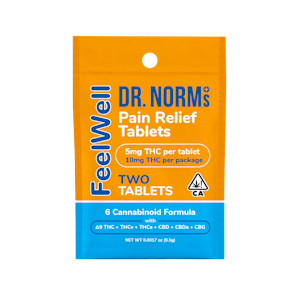Dr. Norm's - Dr. Norm's - Pain Relief Tablets 10:5:10:60:10:10 THC:THCv:THCa:CBD:CBDa:CBG 2ct 10mg