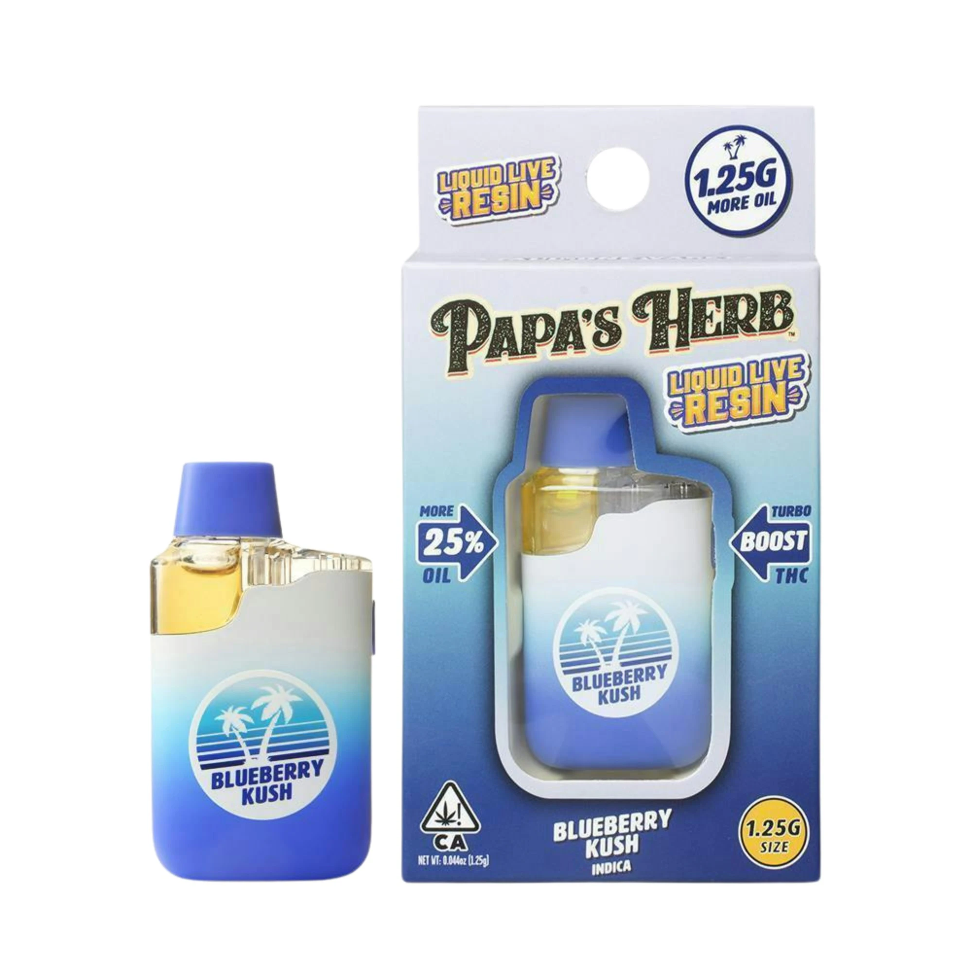 Papa's Herb - Papa's Herb | Blueberry Kush | Live Resin All In One | [1.25g] | Indica Main Image