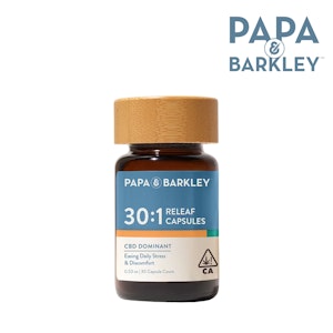 PAPA & BARKLEY - Releaf Capsules CBD:THC (30:1)