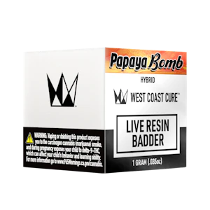 West Coast Cure - Papaya Bomb (H) | 1g Live Resin Badder | West Coast Cure