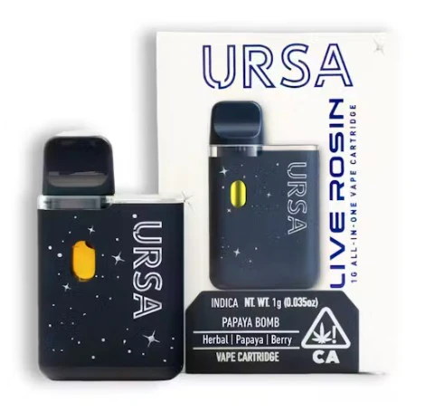 URSA Extracts - URSA 1g Papaya Bomb Live Rosin AIO Disposable Main Image