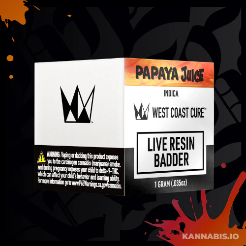 West Coast Cure - Papaya Juice - WCC 1g Live Resin Badder Main Image