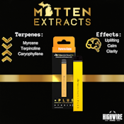 Mitten Extracts Disposable Papaya Kush Distillate + Live Resin Terps 1g