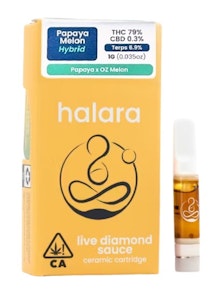 HALARA - Halara 1g Papaya Melon Live Diamond Cartridge