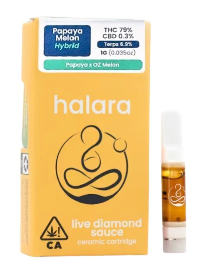 Halara - Halara 1g Papaya Melon Live Diamond Cartridge Main Image