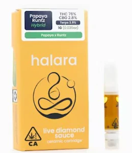 HALARA - Halara 1g Papaya Runtz Live Diamond Cartridge