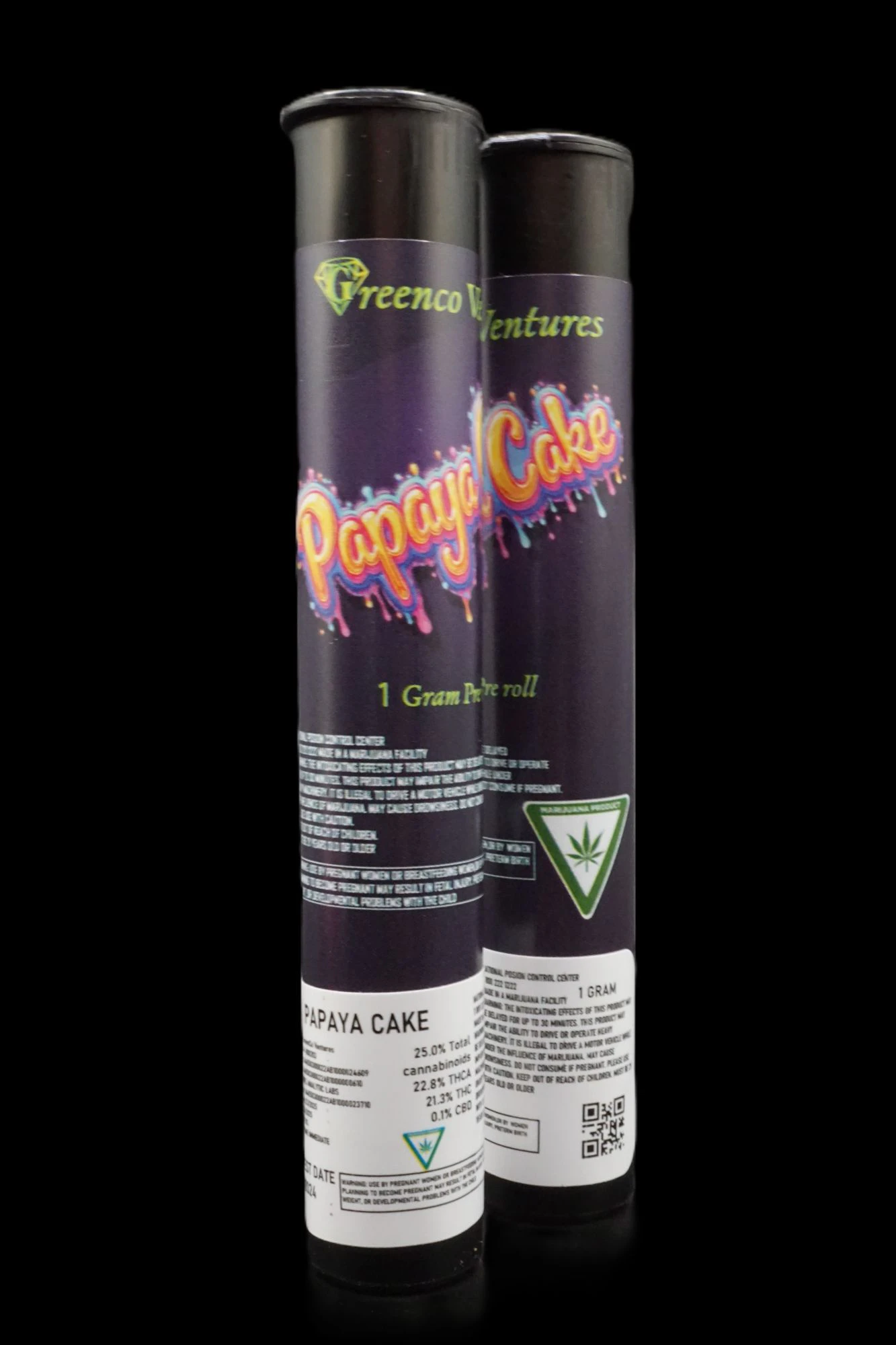 Greenco Ventures LLC - Papaya Cake 1g Pre Roll Main Image