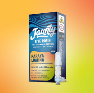 JAUNTY - Jaunty-Papaya Lumina - Solventless - Live Rosin- Sativa - Cart - .5G