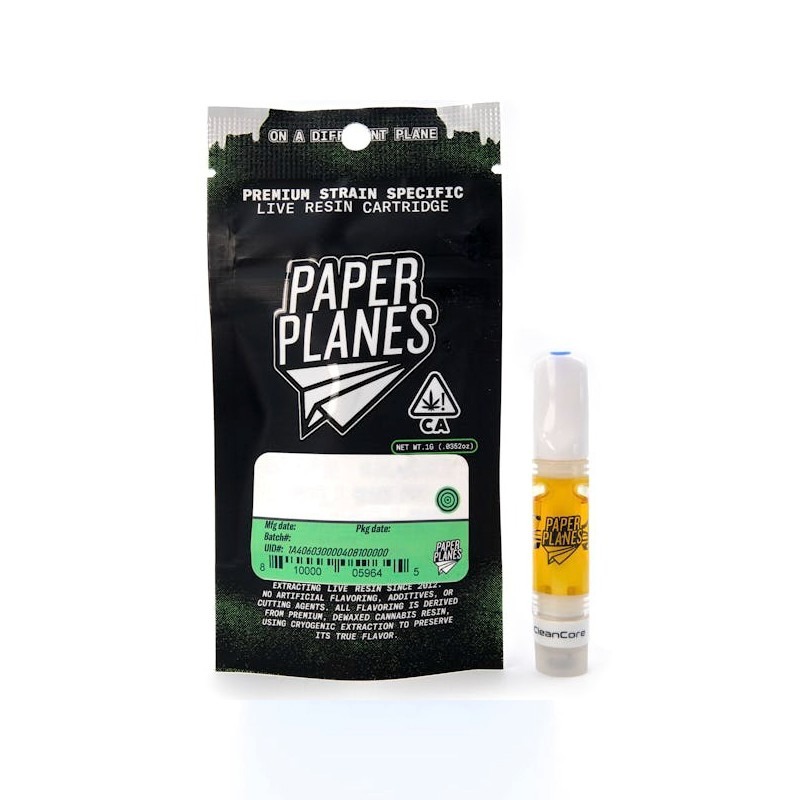 Paper Planes Banana Jealousy Live Resin Vape Cartridge 1.0g