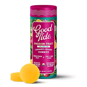 GOOD TIDE - Passion Fruit Sleep - Solventless Hash Rosin Gummies