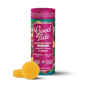GOOD TIDE - Good Tide - 100mg 1:1:1 THC:CBD:CBN Gummies - Passion Fruit
