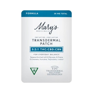 MARY'S MEDICINALS - Mary's Medicinals | Formula (3:2:1) Transdermal Patch
