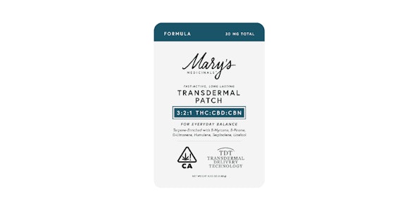 MARY'S MEDICINALS - 3:2:1 THC CBD CBN Transdermal Patch 