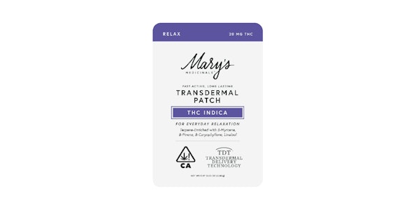Mary's Medicinals - Mary's Medicinals - 20mg THC Indica Relax Transdermal Patch