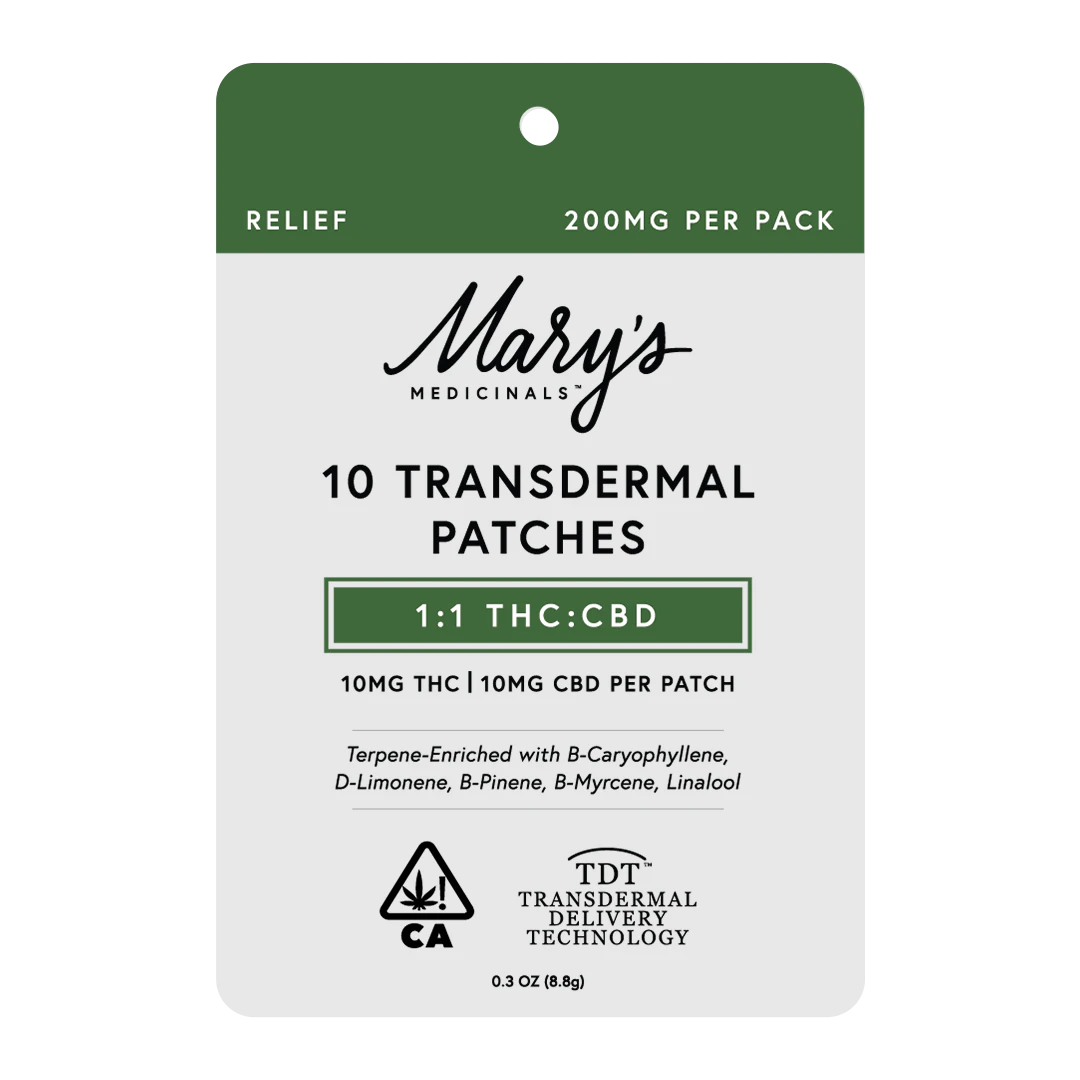 Mary's Medicinals™ - Mary's Medicinals - 10pk 1:1 THC:CBD - Patch Main Image