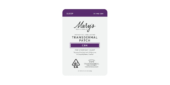 Mary's Medicinals - Mary's Medicinals - 20mg CBN Transdermal Patch