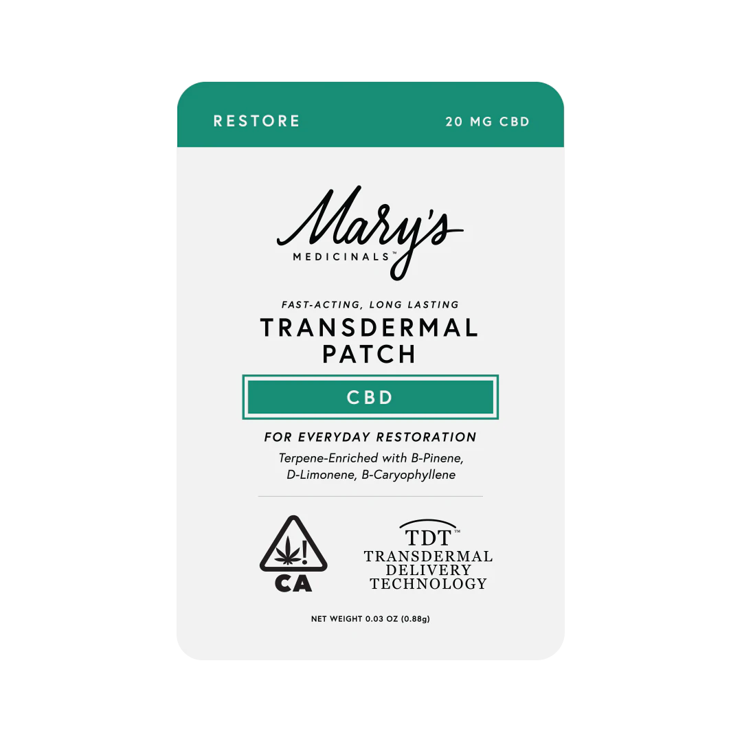 Mary's Medicinals™ - Mary's Medicinals - 20mg Patch - Restore - CBD Main Image