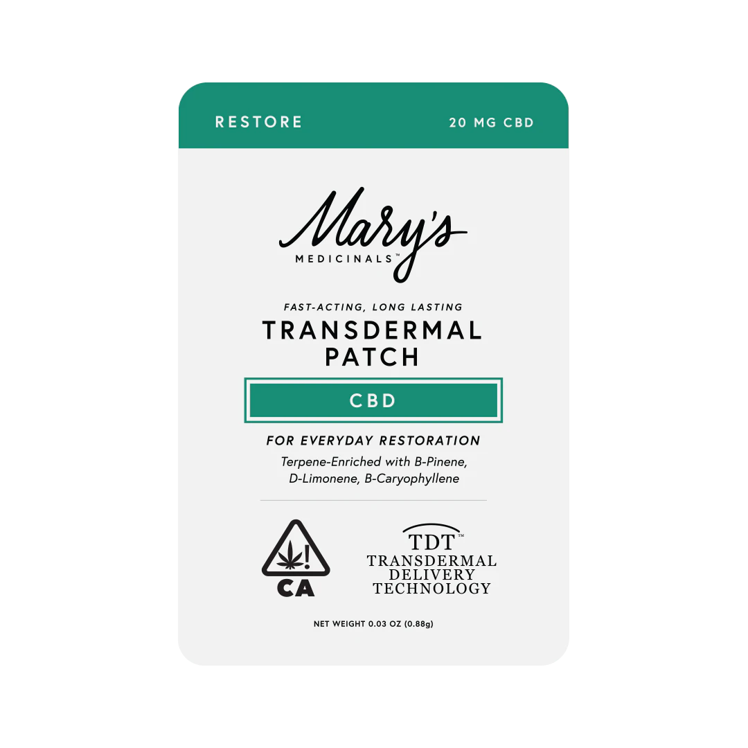 Mary's Medicinals™ - Mary's Medicinals - 20mg Patch - Restore CBD Main Image