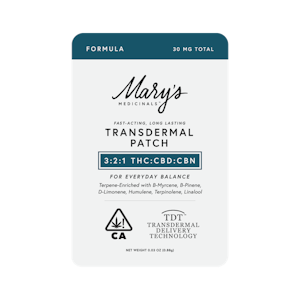 MARY'S MEDICINALS - Transdermal Patch - 3:2:1 THC:CBD:CBN - Mary's Medicinals