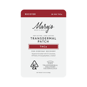MARY'S MEDICINALS - Mary's Medicinals - 20mg Patch - Recover THCa 