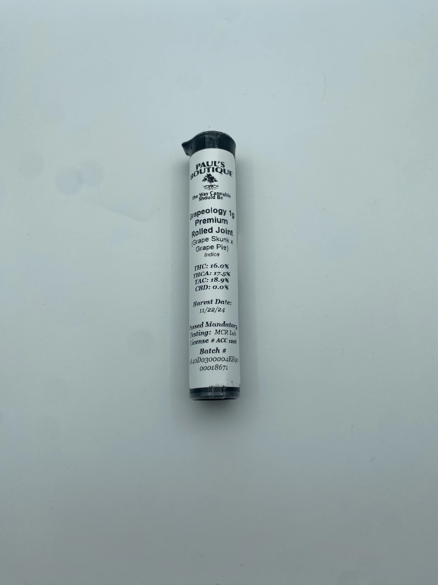 Paul's Boutique - Black Garlic 1g Preroll Main Image