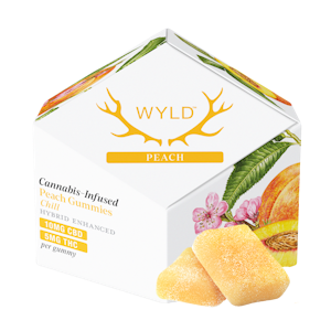 WYLD - Peach (H)  | 10mg CBD: 5mg THC 10Pk Gummies | Wyld