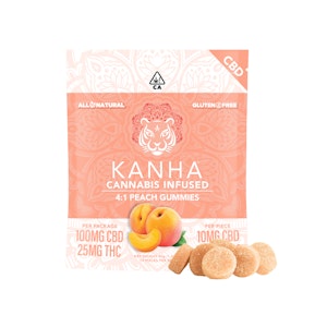 KANHA - Kanha 4:1 CBD:THC Peach Gummies 100mg
