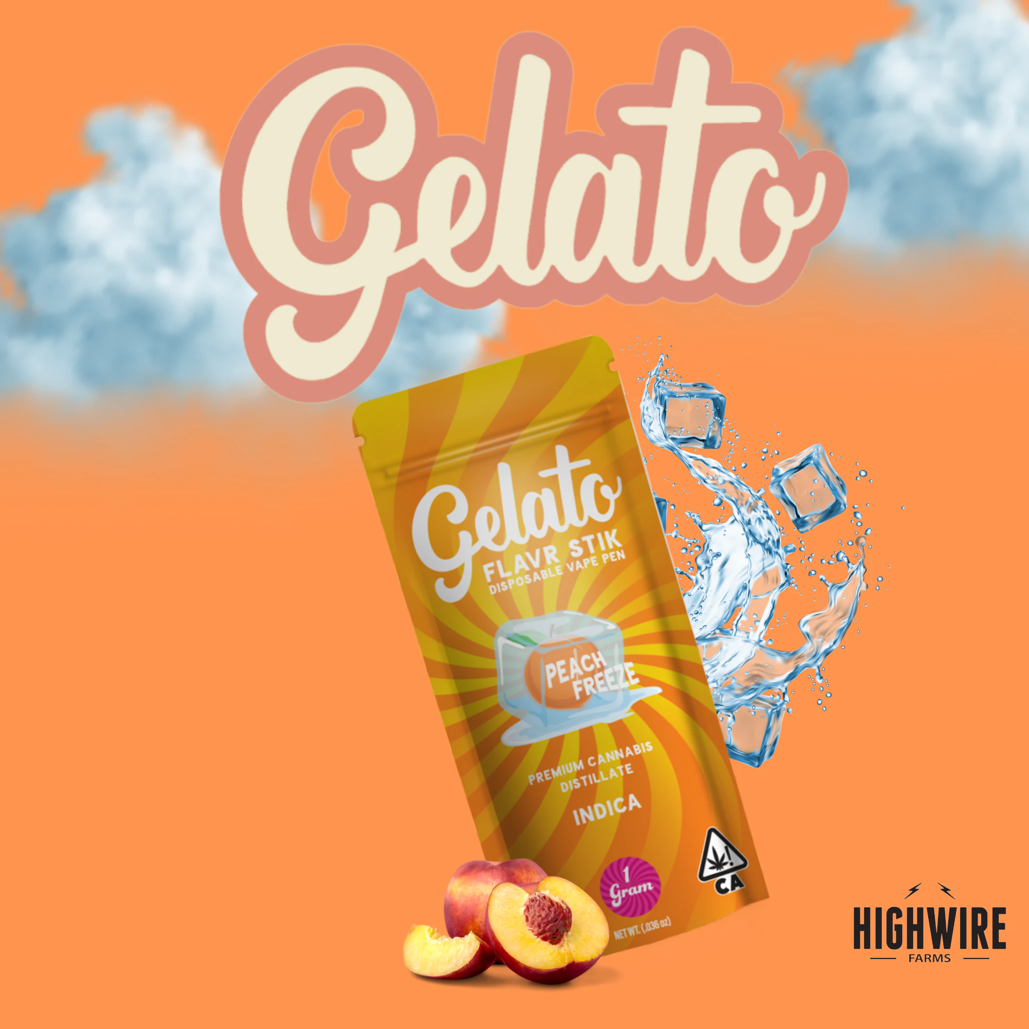 Gelato - Gelato Disposable Peach Freeze 1G Main Image